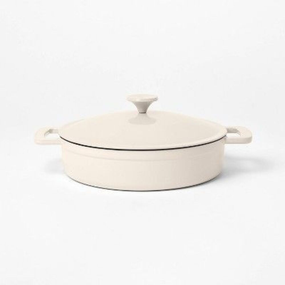 Figmint - 3.5qt Enamel Braiser Cream - Figmint Cream